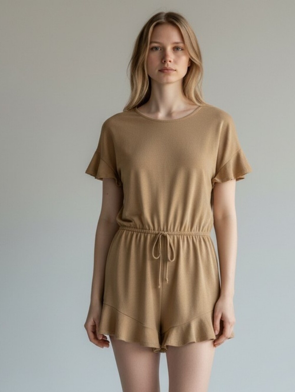 Bluivy Short Sleeve Ruffle Romper